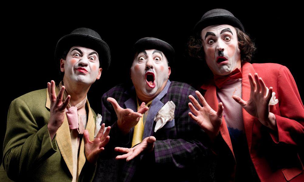 Three male actors using the classical acting method.
