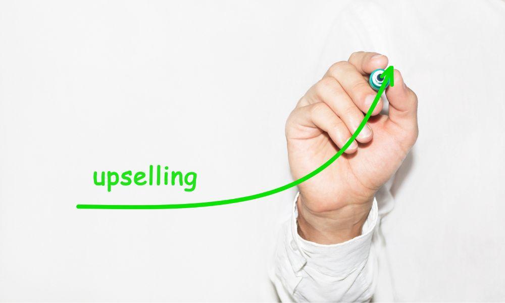 A growing profit graph thanks to upselling.