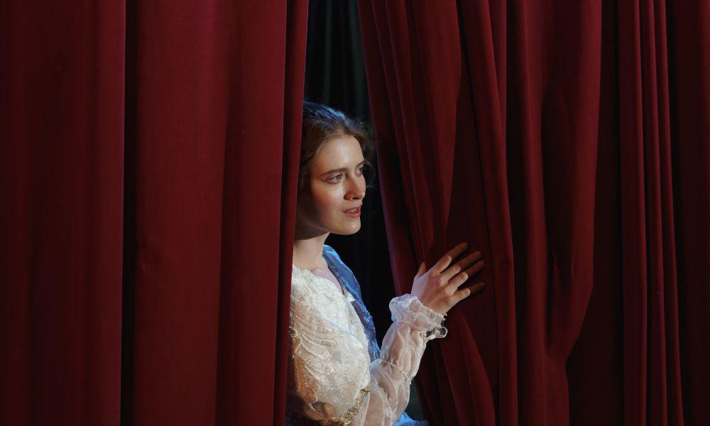 An actor experiencing stage fright.