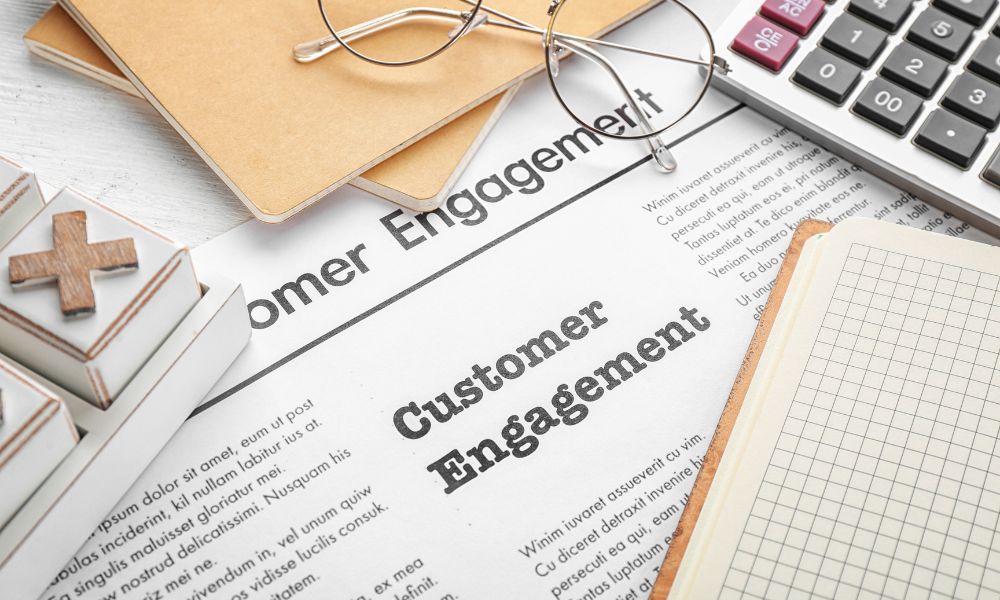 Newspaper story with customer engagement as heading.